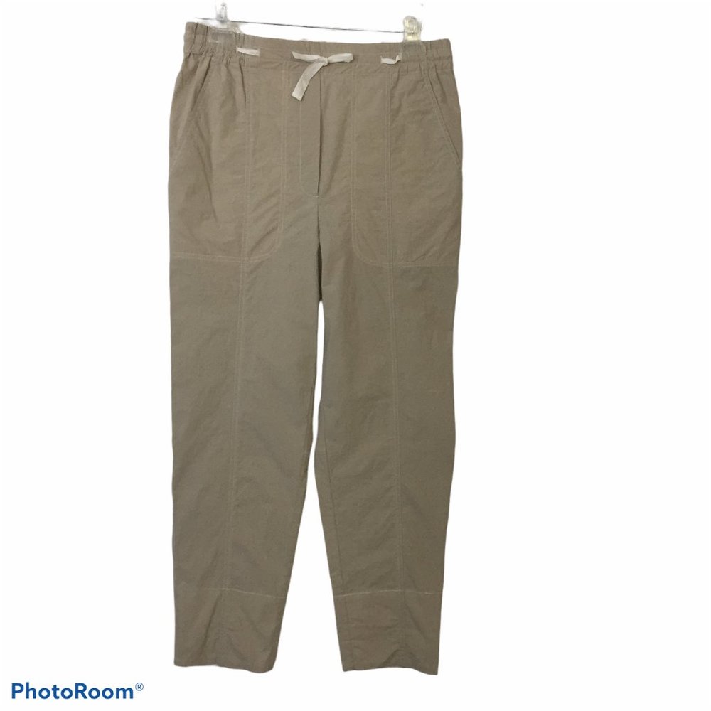ANNETTE GORTZ Germany Womens 4-6 Tan Pull On Ankle Pant Elastic Waist Pockets